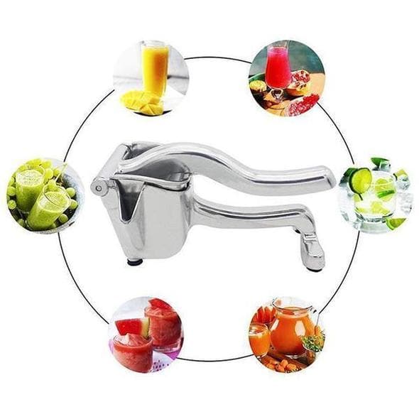 Manual Fruit Juicer | Stainless Steel Citrus Press | Non-Slip Lever Grip | PureSqueeze