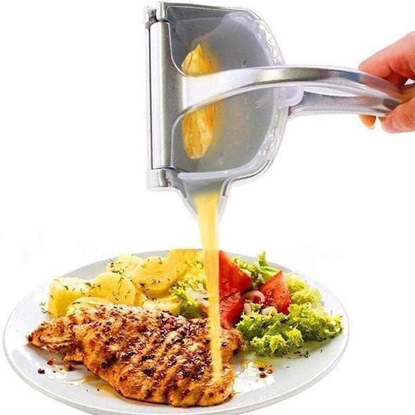 Manual Fruit Juicer | Stainless Steel Citrus Press | Non-Slip Lever Grip | PureSqueeze